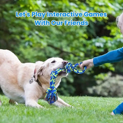 Heavy-Duty Rope Knot Dog Toys For Large Breeds Dental Health Chew And Interactive Tug Of War Play Pet Supplies