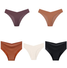 Women's V-shaped Waistband Seamless Ice Silk Panties