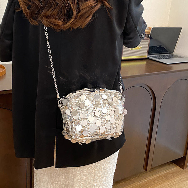 Sequin Women Large Capacity Chain One-shoulder Crossbody Bag