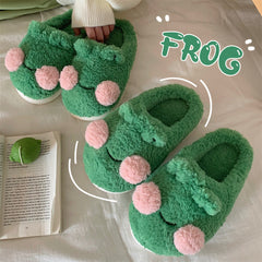 Women's Cute Cartoon Frog Slippers